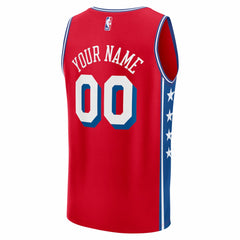 Fanatics - Philadelphia 76ers Fastbreak Custom Jersey - Statement Edition - Red