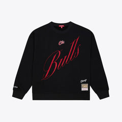 Mitchell & Ness - Chicago Bulls Women's Hardwood Classics Script Lightweight Sweatshirt - Black