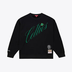 Mitchell & Ness - Boston Celtics Women's Hardwood Classics Script Lightweight Sweatshirt - Black
