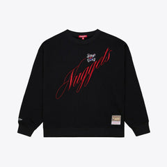 Mitchell & Ness - Denver Nuggets Women's Hardwood Classics Script Lightweight Sweatshirt - Black