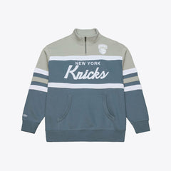 Mitchell & Ness - New York Knicks Thunderstorm Head Coach Quarter-Zip Jacket - Blue