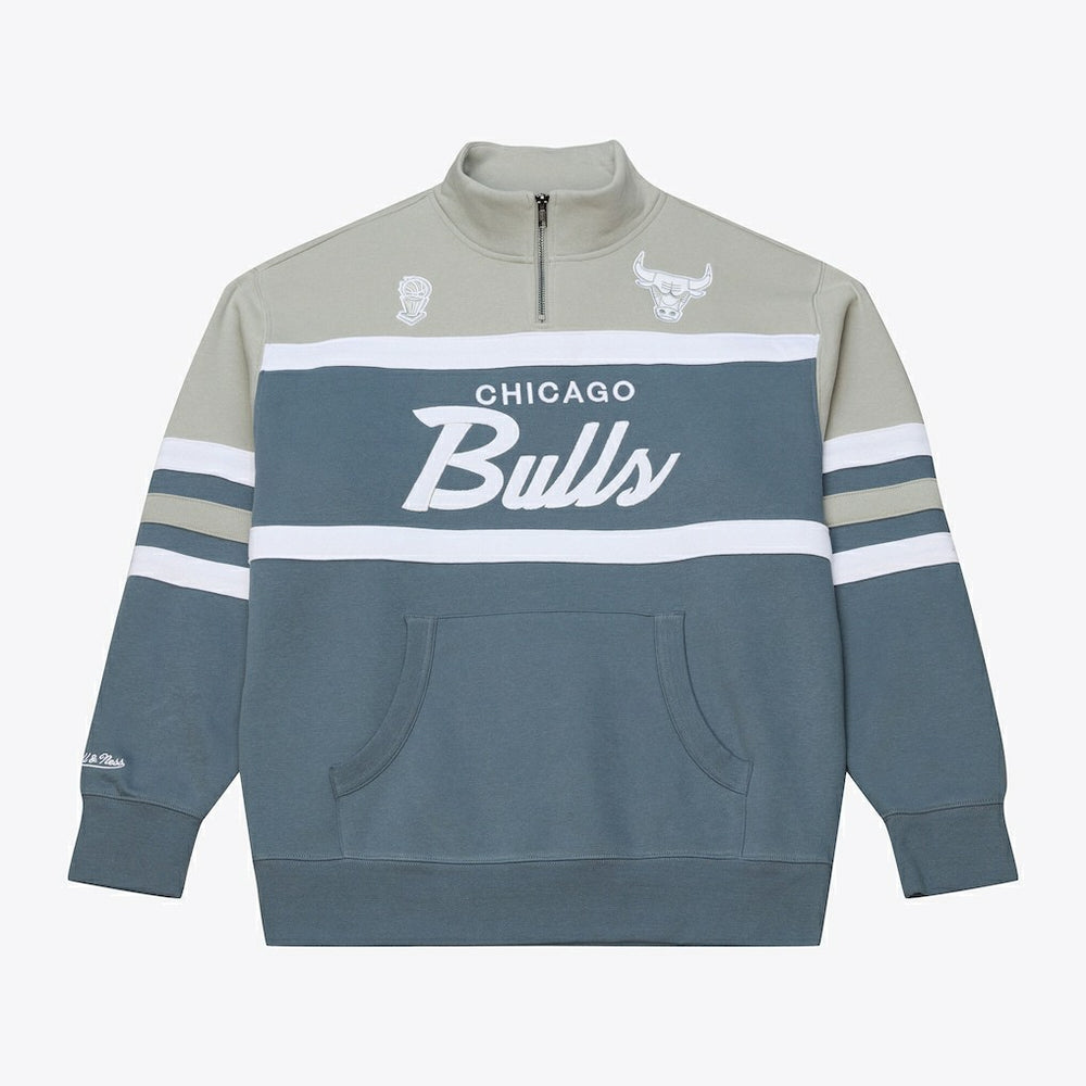 Mitchell & Ness - Chicago Bulls Thunderstorm Head Coach Quarter-Zip Jacket - Blue