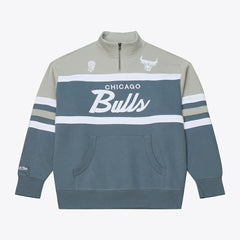 Mitchell & Ness - Chicago Bulls Thunderstorm Head Coach Quarter-Zip Jacket - Blue