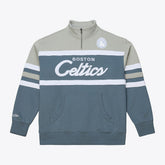 Mitchell & Ness - Boston Celtics Thunderstorm Head Coach Quarter-Zip Jacket - Blue