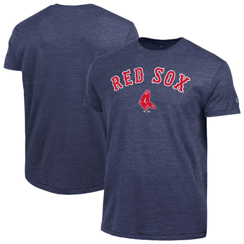Boston Red Sox Champion Cooperstown Wordmark Lockup Tri-Blend T-Shirt Lifestyle