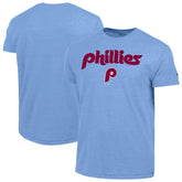 Philadelphia Phillies Champion Cooperstown Wordmark Lockup Tri-Blend T-Shirt for sale