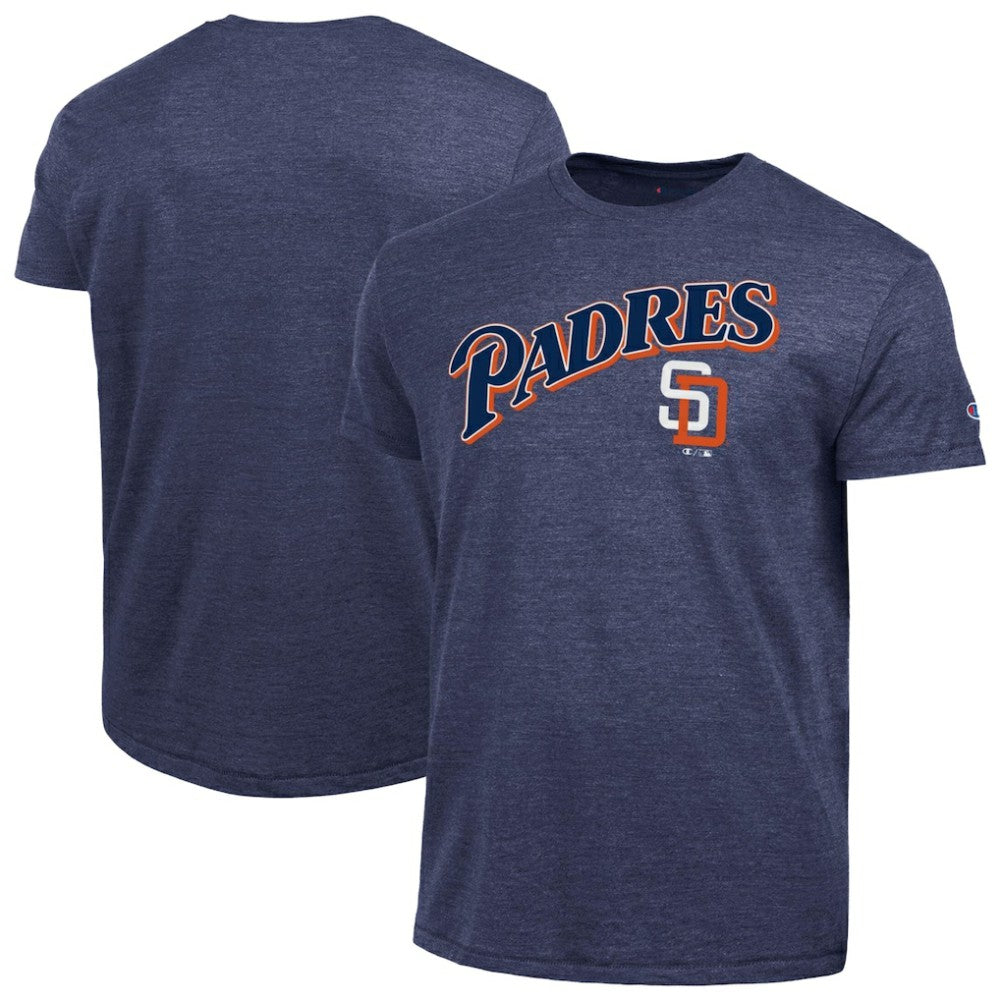 San Diego Padres Champion Cooperstown Wordmark Lockup Tri-Blend T-Shirt Near Me
