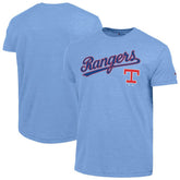 Texas Rangers Champion Cooperstown Wordmark Lockup Tri-Blend T-Shirt Sale