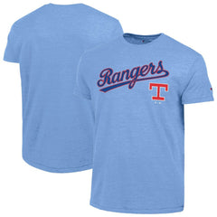 Texas Rangers Champion Cooperstown Wordmark Lockup Tri-Blend T-Shirt Sale