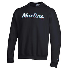 Miami Marlins Champion Powerblend Wordmark Sweatshirt discount