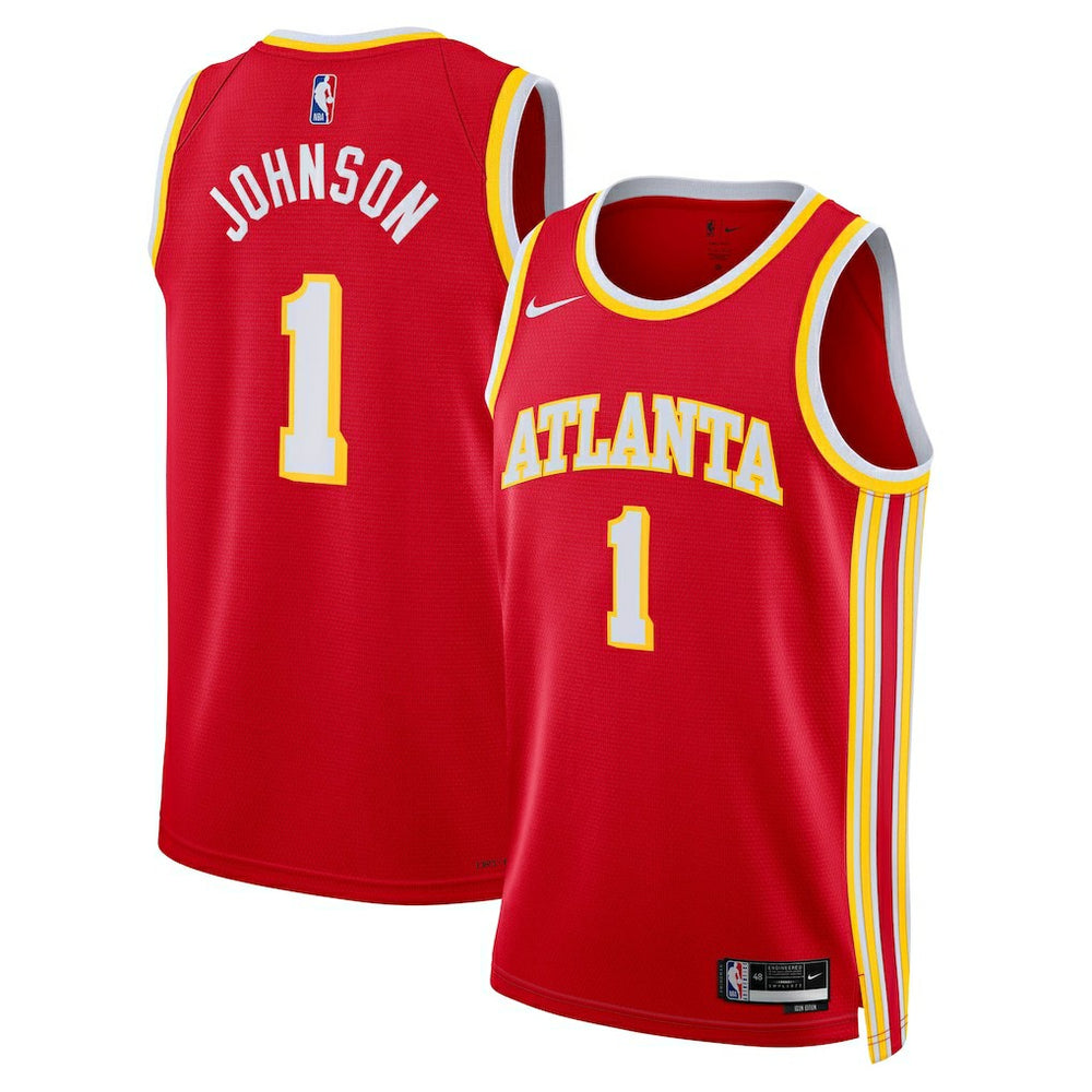 Nike - Jalen Johnson Atlanta Hawks Unisex Swingman Jersey - Icon Edition - Red