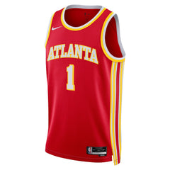 Nike - Jalen Johnson Atlanta Hawks Unisex Swingman Jersey - Icon Edition - Red