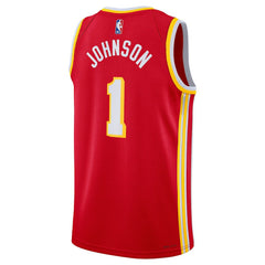 Nike - Jalen Johnson Atlanta Hawks Unisex Swingman Jersey - Icon Edition - Red
