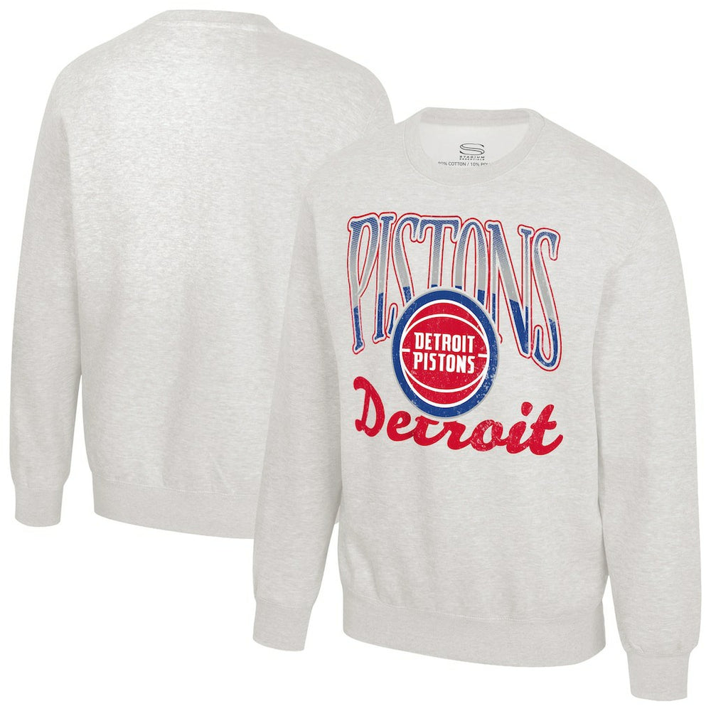 NBA - Detroit Pistons Stadium Essentials Unisex Sky High Fleece Sweatshirt - Oatmeal