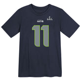 Jaxon Smith-Njigba Seattle Seahawks Preschool Super Bowl LX Patch Name & Number T-Shirt College Navy - Nike