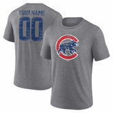 Chicago Cubs Heritage Personalized Any Name & Number Tri-Blend T-Shirt Sale