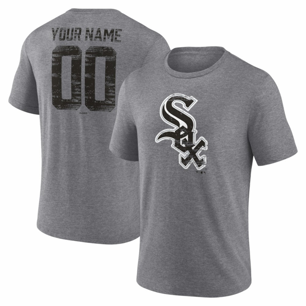 Chicago White Sox Heritage Personalized Any Name & Number Tri-Blend T-Shirt On Sale
