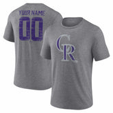 Colorado Rockies Heritage Personalized Any Name & Number Tri-Blend T-Shirt Lifestyle