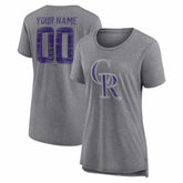 Colorado Rockies Women's Heritage Personalized Any Name & Number Tri-Blend T-Shirt Near Me