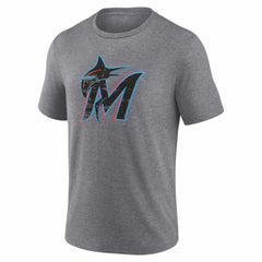 Miami Marlins Heritage Personalized Any Name & Number Tri-Blend T-Shirt Lifestyle