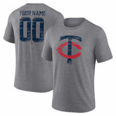Minnesota Twins Heritage Personalized Any Name & Number Tri-Blend T-Shirt for sale