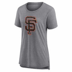 San Francisco Giants Women's Heritage Personalized Any Name & Number Tri-Blend T-Shirt Sale
