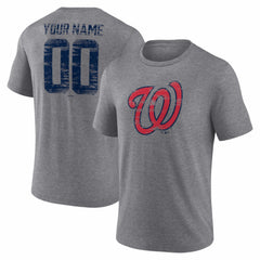 Washington Nationals Heritage Personalized Any Name & Number Tri-Blend T-Shirt Lifestyle