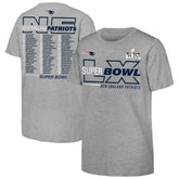 New England Patriots Youth Super Bowl LX Roster T-Shirt Heather Gray - Fanatics