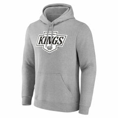 Los Angeles Kings - Big & Tall Personalized Name & Number Monochrome Pullover Hoodie Gray