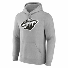 Minnesota Wild - Big & Tall Personalized Name & Number Monochrome Pullover Hoodie Gray