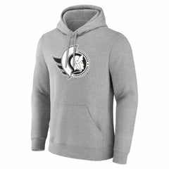 Ottawa Senators - Big & Tall Personalized Name & Number Monochrome Pullover Hoodie Gray