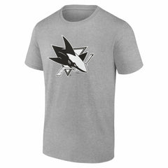 San Jose Sharks - Big & Tall Personalized Name & Number Monochrome T-Shirt Gray