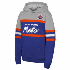New York Mets Mitchell & Ness Youth Cooperstown Head Coach Pullover Hoodie discount