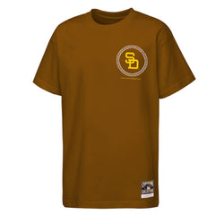 San Diego Padres Mitchell & Ness Youth Cooperstown Rodeo Rope T-Shirt On Sale