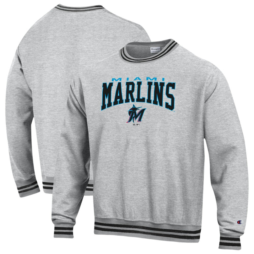 Miami Marlins Champion Reverse Weave Sweatshirt On Sale