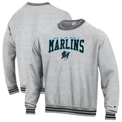 Miami Marlins Champion Reverse Weave Sweatshirt On Sale