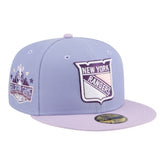 New York Rangers New Era Lavender Bloom 59FIFTY Fitted Hat Light Purple/Purple