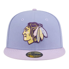 Chicago Blackhawks New Era Lavender Bloom 59FIFTY Fitted Hat Light Purple/Purple