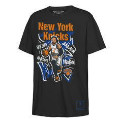NBA - Jalen Brunson New York Knicks Outerstuff Youth Chalked Up Player Name & Number T-Shirt - Black