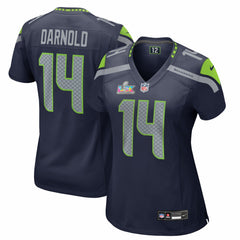 Sam Darnold Seattle Seahawks Women's Super Bowl LX Patch Game Jersey College Navy - Nike