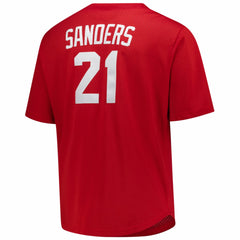 Deion Sanders Cincinnati Reds Mitchell & Ness Big & Tall Cooperstown Mesh Batting Practice Jersey Clearance
