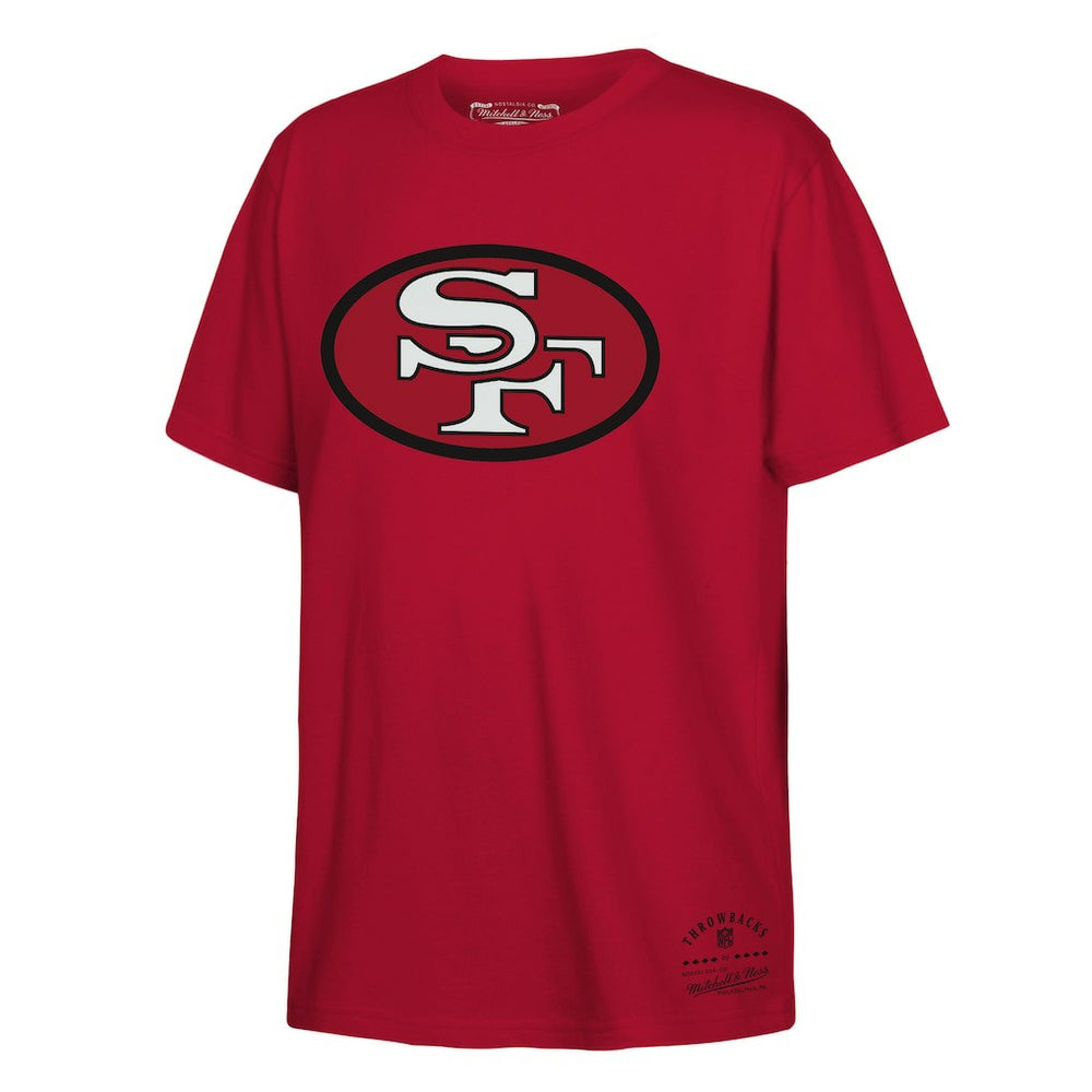 San Francisco 49ers Youth Retro Logo T-Shirt Scarlet - Mitchell & Ness