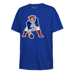 New England Patriots Youth Retro Logo T-Shirt Royal - Mitchell & Ness