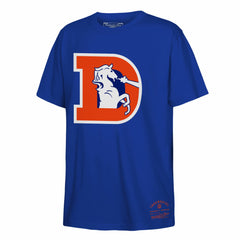 Denver Broncos Youth Retro Logo T-Shirt Royal - Mitchell & Ness