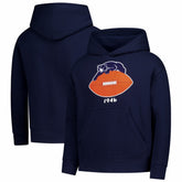 Chicago Bears Youth Retro Logo Hoodie Navy - Mitchell & Ness