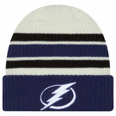 Tampa Bay Lightning - New Era Vintage Cuffed Knit Hat Cream/Blue