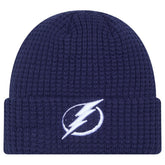 Tampa Bay Lightning - New Era Waffle Cuffed Knit Hat Blue