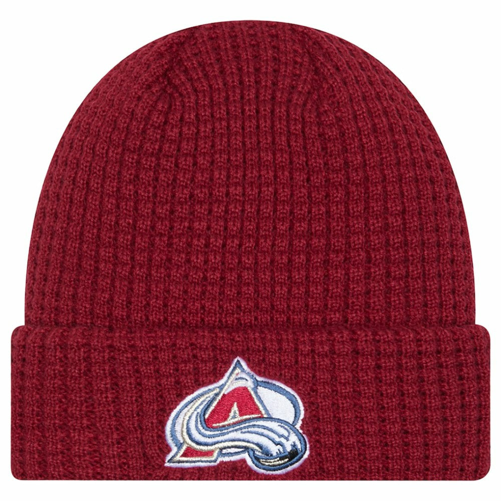 Colorado Avalanche - New Era Waffle Cuffed Knit Hat Burgundy