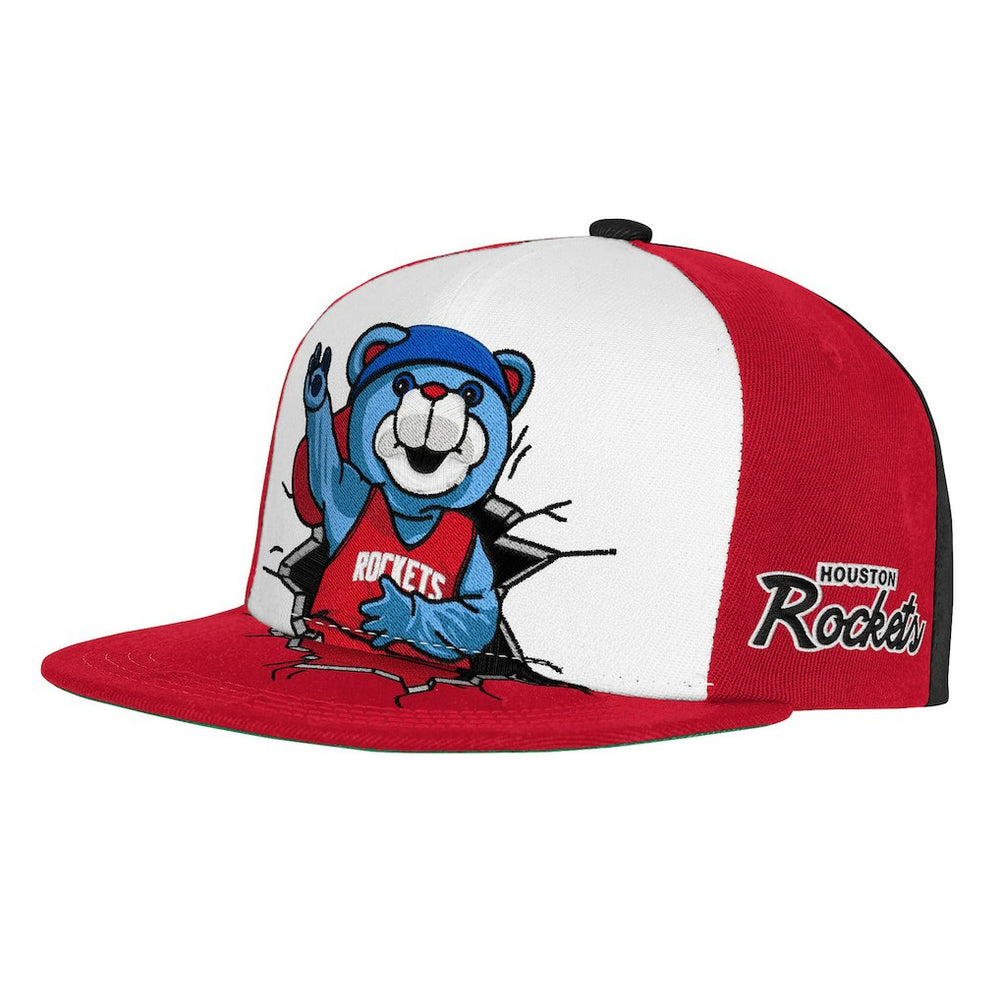 Mitchell & Ness - Houston Rockets Youth Mascot Snapback Hat - Red