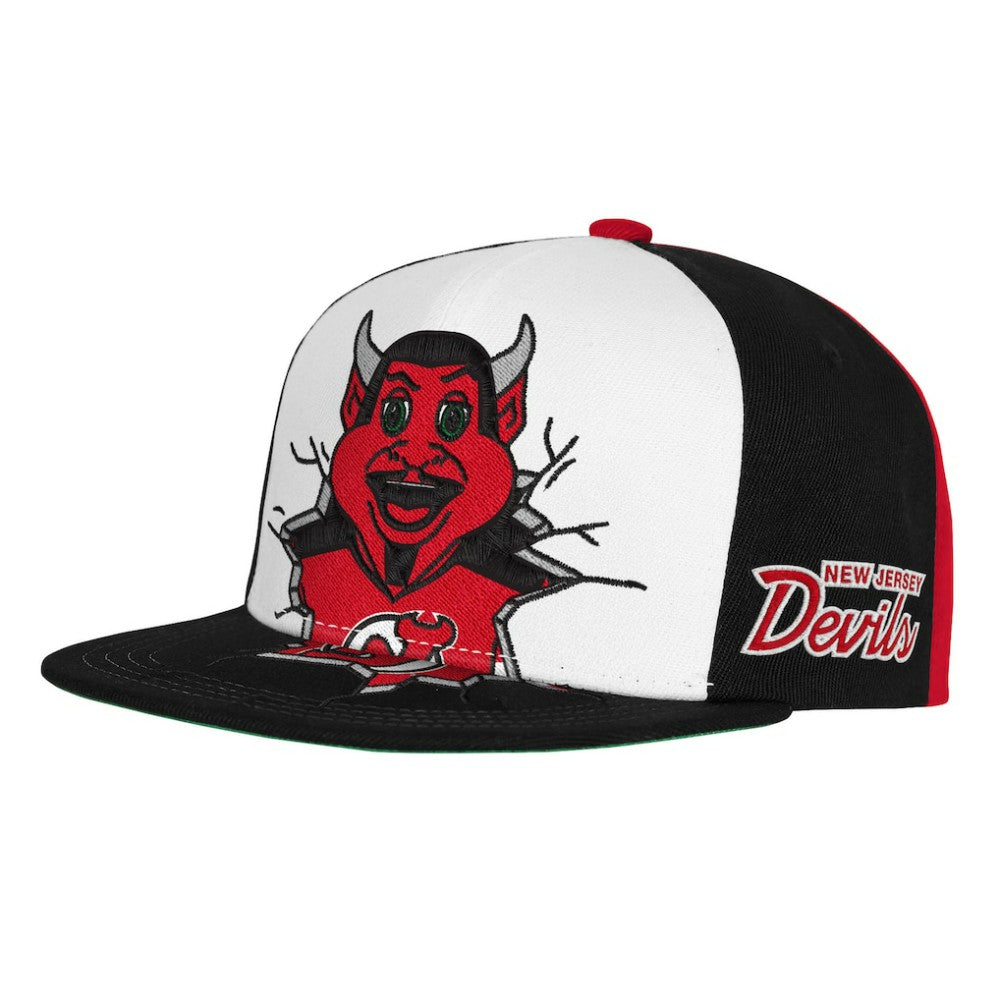 New Jersey Devils - Mitchell & Ness Youth Mascot Snapback Hat Red